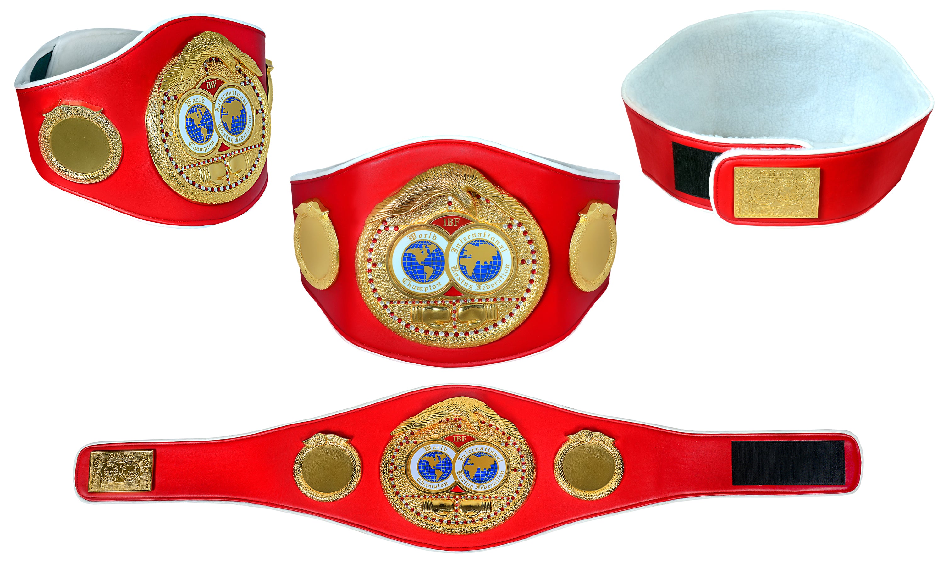 International Boxing Federation World Champion Belt Red Adults 6mm AA-500