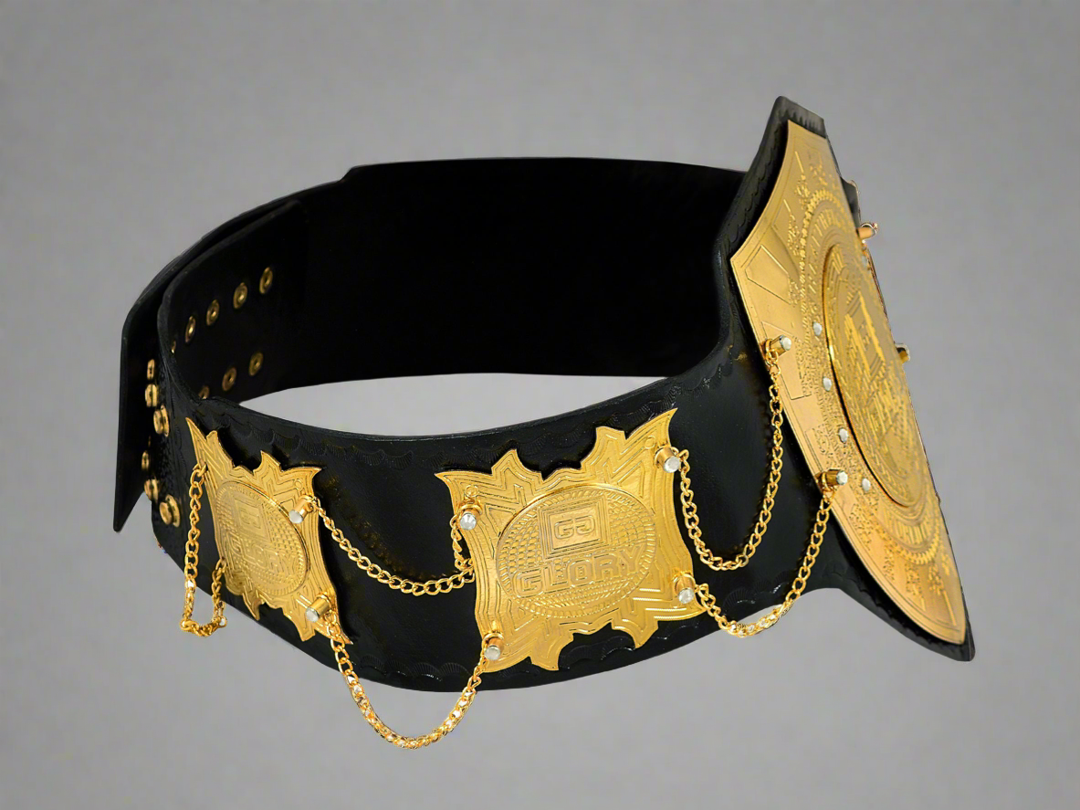 Authentic Kickboxing Championship Belt with 4MM Laser-Cut Plates