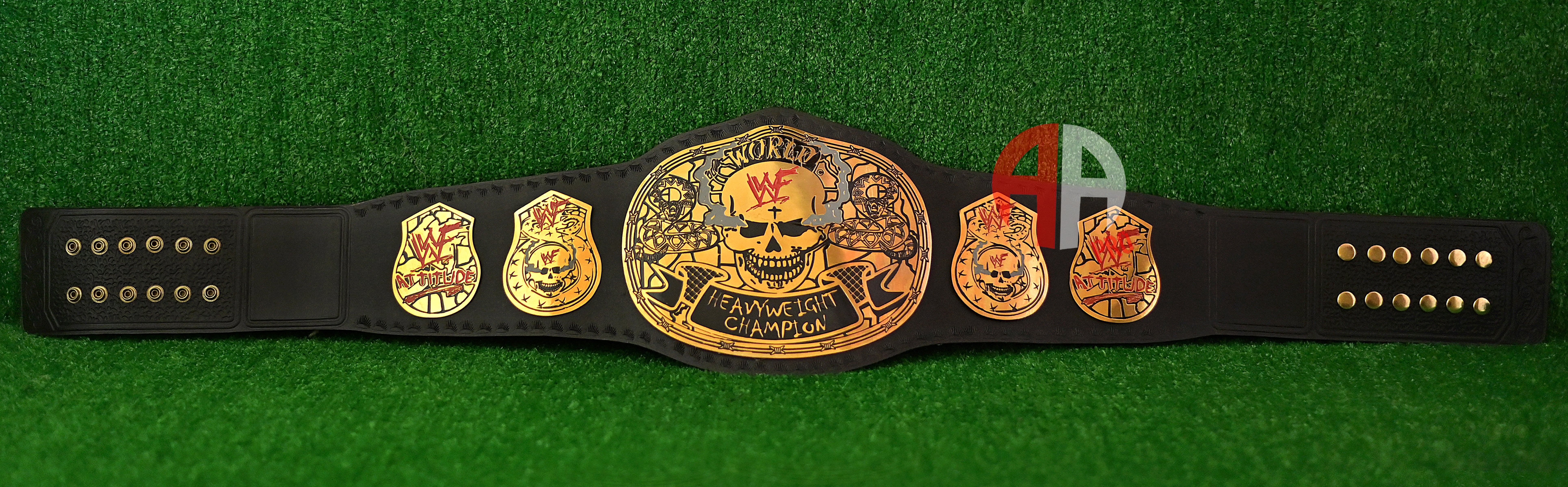 World Heavy Weight Championship Smoking Skull Belt 4MM AA-5027