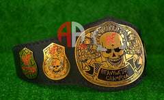 World Heavy Weight Championship Smoking Skull Belt 4MM AA-5027